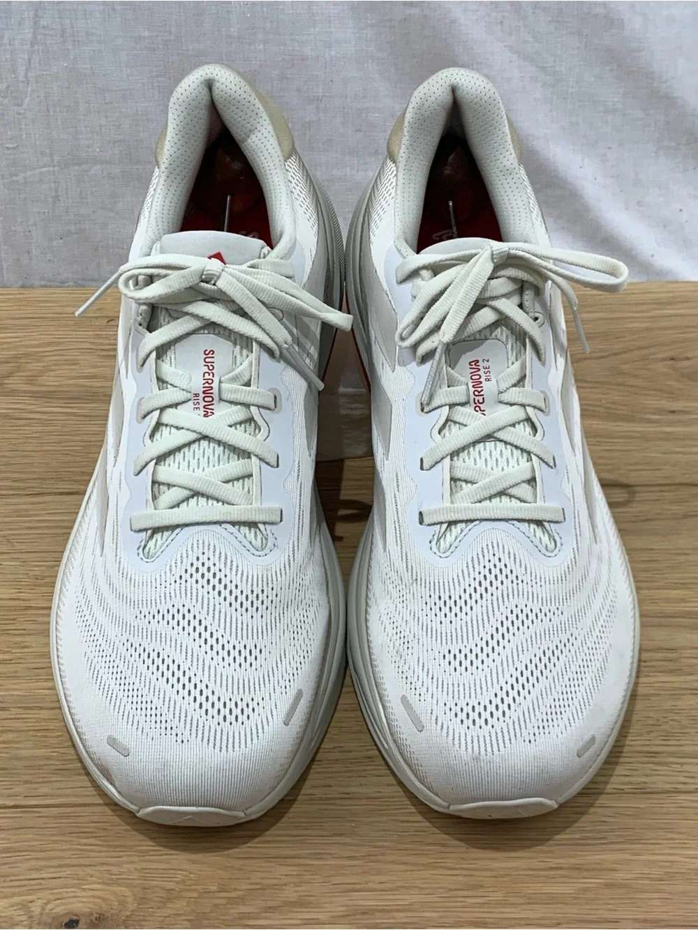 adidas Supernova Rise 2 Men’s Size 12 White Red Athletic Running Shoes